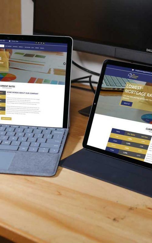 Morgage website overview